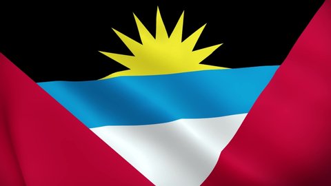 4K National Animated Sign of Antigua and Barbuda, Animated Antigua and Barbuda flag, Antigua and Barbuda Flag waving, The national flag of Antigua and Barbuda animated. 4K (3840 x 2160) 