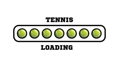 Tennis progress bar. Tennis loading bar illustration motion design animation. 4k sport video animation with alpha matte channel