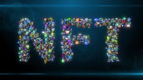 NFTs non-fungible token digital files underpinned by blockchain technology - Powered by Shutterstock - Get 15% off with code: PIKWIZARD15