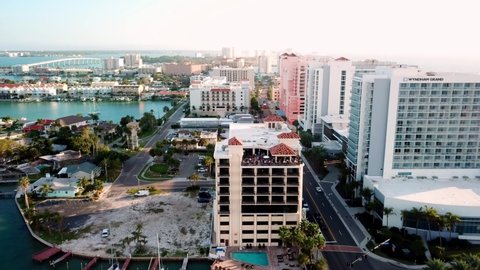 Aerial Push Up Clearwater Beach Florida, Clearwater Florida in 4k
