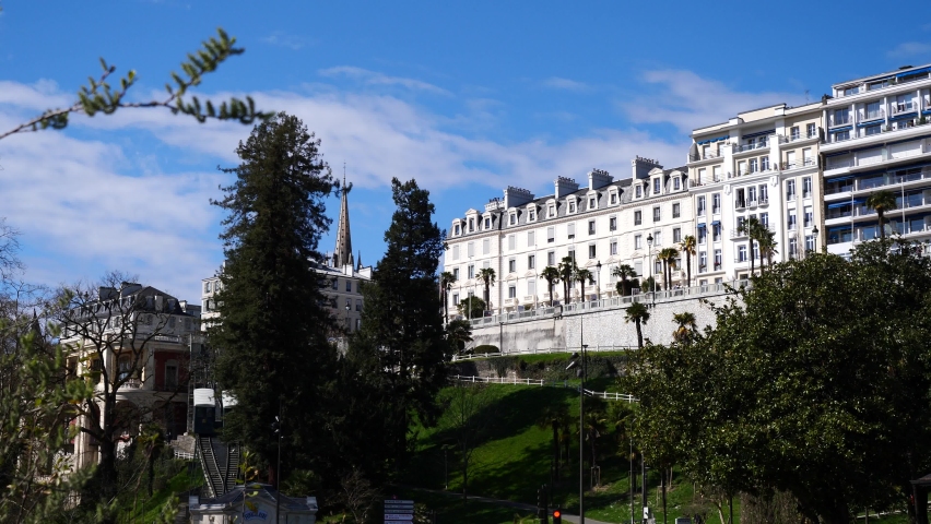 view of the city of Pau, french town in Aquitaine