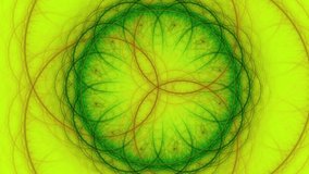 Abstract loop able fractal 4k video of a color changing Triquetra.The symbol is Druidic or Celtic Triquetra-symbol of the Triple Goddess(Maiden,Mother,Crone),but it also represents Air,Earth,Sea.