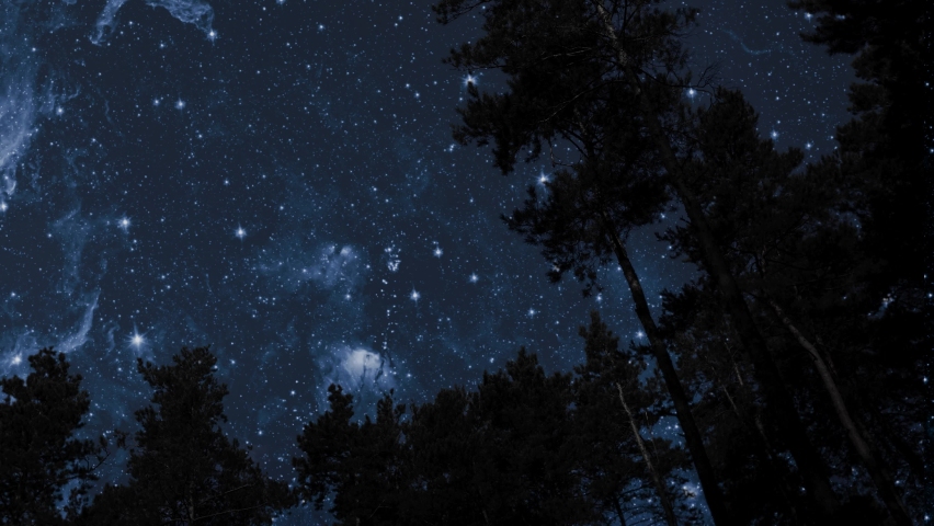 mountain. backgrounds night sky with stars and moon and clouds.
