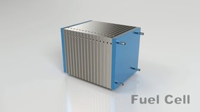Animated video of the fuel cell stack being disassembled