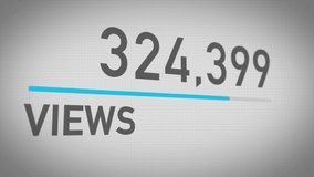 A close up of a popular social media influencer's video views counter quickly increasing to 500,000 hits. Perspective version.	 - Powered by Shutterstock - Get 15% off with code: PIKWIZARD15