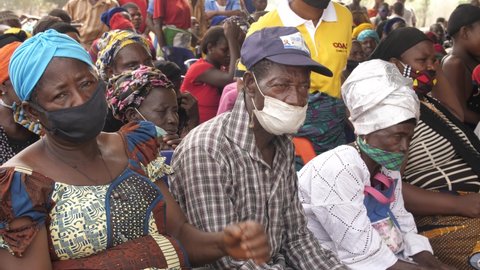 24th March 2021, Lagos Nigeria: Africa people wearing home made face mask  in prevention for coronavirus covid 19