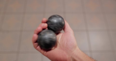 Baoding balls, qi gong chinese health balls practiced in hand