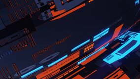 Loop animation for moving an abstract Sci Fi background