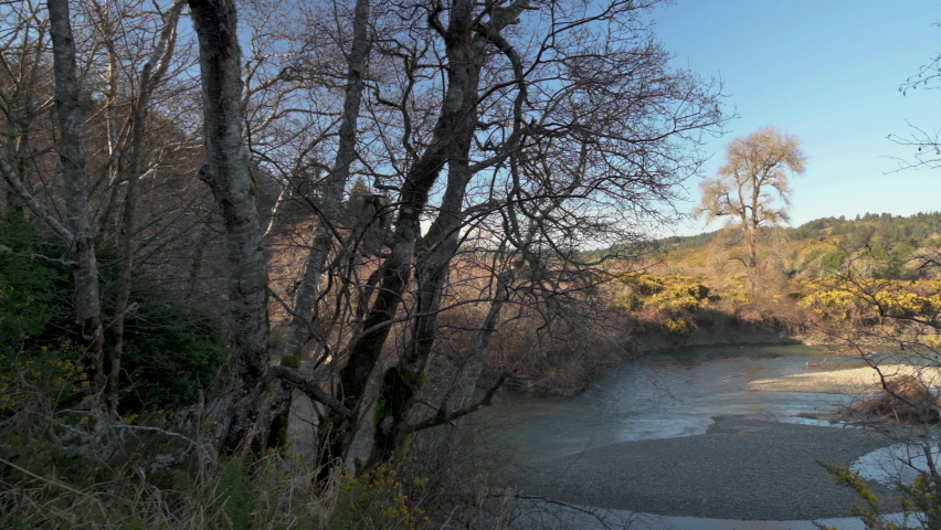 Elk River and surrounding landscape, Oregon. USA