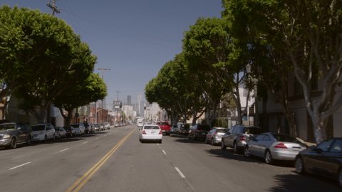 POV Driving Through Residential Neighborhood in Los Angeles