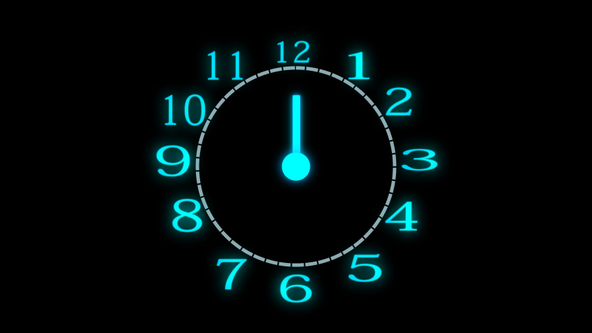clock animation fast moving rotating data Stock Footage Video (100% ...