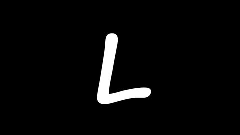 Animated letter L of the English alphabet, learning English alphabet letters. 4k video for your channel, website, video blog