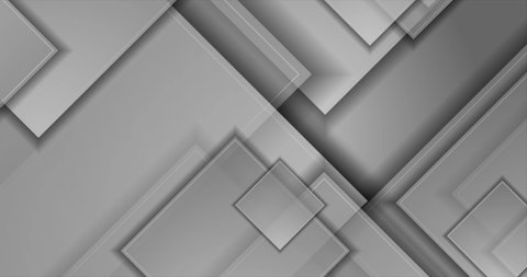 Grey silver glossy squares abstract technology motion background. Seamless looping. Video animation 4K 4096x2160