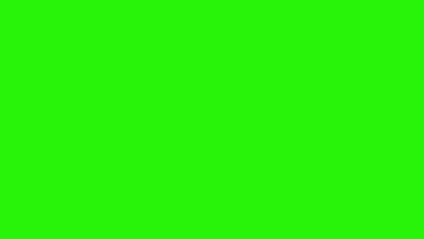 Barber shop tools flat elements animation on green screen chroma key