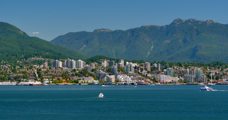 4k North Vancouver Mountains, Vancouver Stock Footage Video (100%