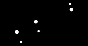 Chamaeleon constellation. Stars in the night sky. Constellation in line art style in black and white. Cluster of stars and galaxies. Horizontal composition, 4k video quality