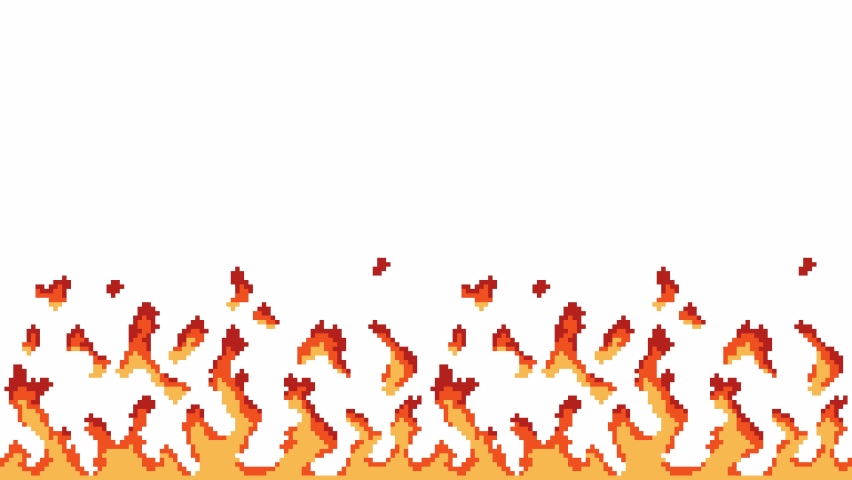 wall of fire in magic pixel style