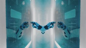 Futuristic Robot is Activated with Hologram Panel Scanning. Touch Screen Scan Interface. Robot Interaction with AI. Computer Machine. Biometric Identification. Big Data. Thinking Process - Powered by Shutterstock - Get 15% off with code: PIKWIZARD15