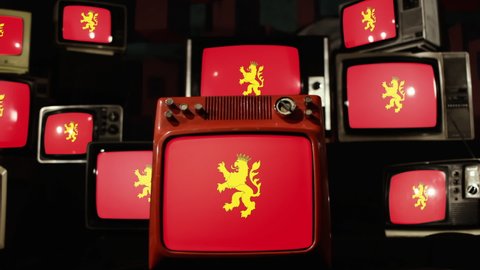Flag of Zaragoza, the capital city of the Zaragoza province, and Vintage Televisions.