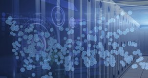 Animation of digital icons and scopes scanning over computer servers in background. global connections and digital interface concept digitally generated video. - Powered by Shutterstock - Get 15% off with code: PIKWIZARD15