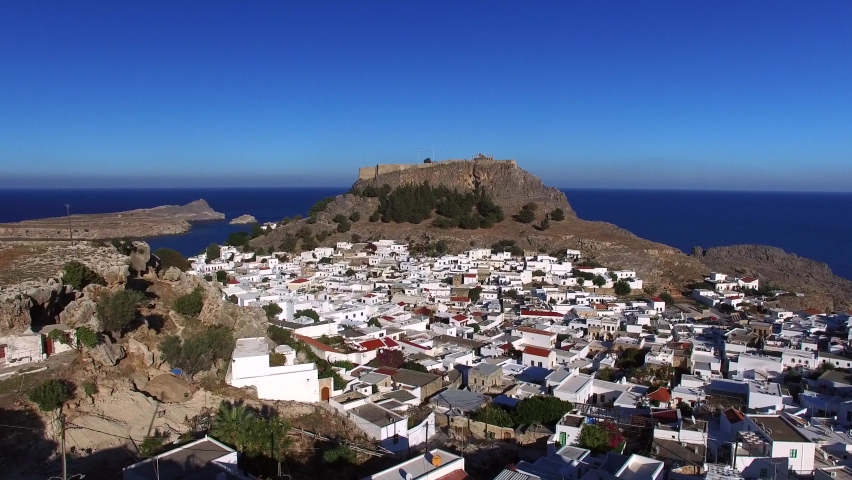 Lindos is the most impressive archaeological site on Rhodes. with the Lindos Acropolis rising dominantly on a steep cliff overlooking the sea, framed by mighty fortress walls.
