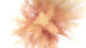 Super Slow Motion Shot of Brown Powder Explosion Isolated on White Background at 1000fps. - Powered by Shutterstock - Get 15% off with code: PIKWIZARD15