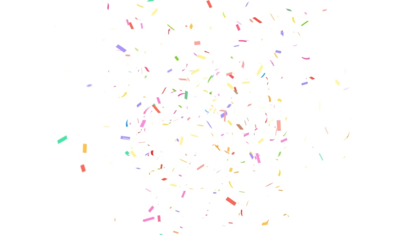 Confetti Explosions Pack on a White Background with Luma Matte Channel. | Shutterstock HD Video #1070556640