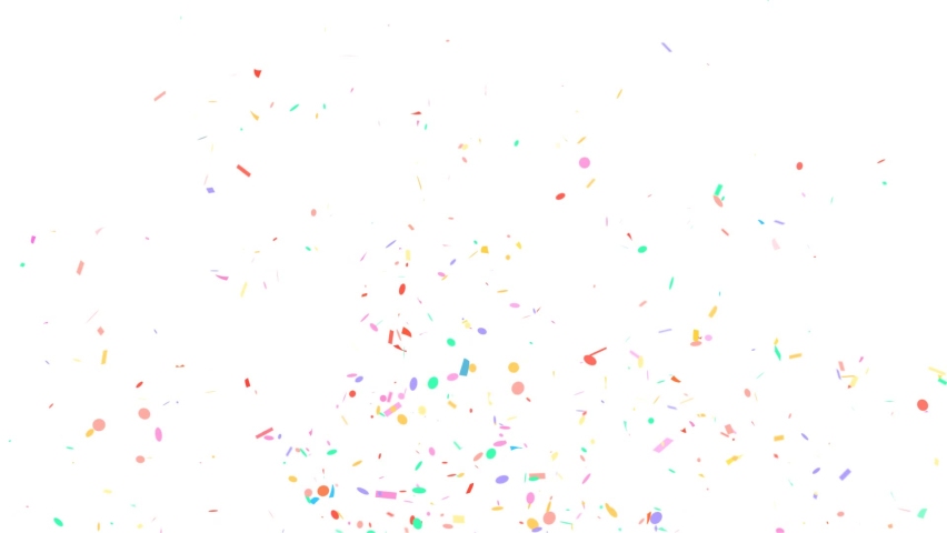 Confetti Explosions Pack on a White Background with Luma Matte Channel. Royalty-Free Stock Footage #1070574517