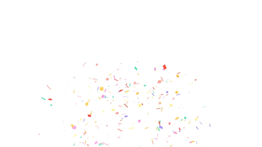 Confetti Explosions Pack on a White Background with Luma Matte Channel. Royalty-Free Stock Footage #1070580343