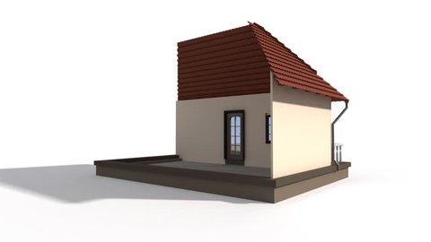 Time lapse animation of a building house