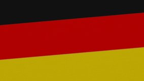 Flag of Germany. Close-up of a flying flag moved by the wind. High resolution video of realistic fabric