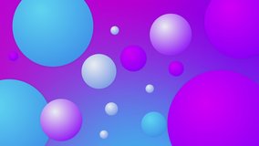 Abstract gradient 3D sphere background - seamless loop animation for event background, music events, presentations, and lyric videos - cyan magenta colors. 4K motion graphics video