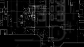 Loopable Architectural drawings. Architectural drawings on the black background. Looped footage - Powered by Shutterstock - Get 15% off with code: PIKWIZARD15