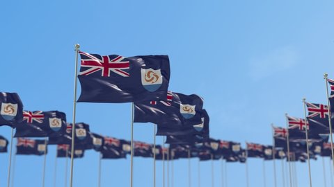 Anguilla Row Of Flags Animation