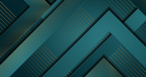 Blue and golden abstract tech geometric line art motion background. Seamless looping. Video animation 4K 4096x2160