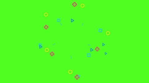 confetti explosion shape in 4K video. green screen confetti explosion elemnt design for edditing video.