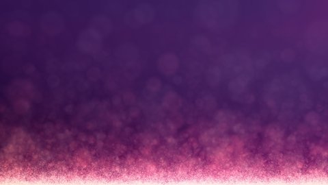 Rose Pink Elegant abstract floating particles upstream on Purple gradient background. Festive 3D animation template backplate loop for ethereal design or creative event art. Magic luxury glamour dust.
