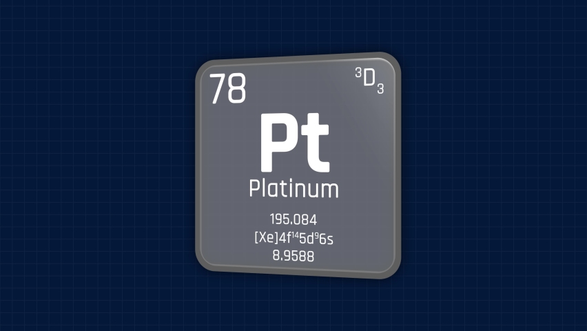 platinum pt element periodic table animation Stock Footage Video (100% ...