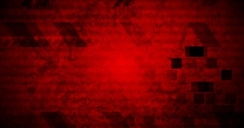 Dark red abstract geometric technology grunge motion background. Seamless looping. Video animation 4K 4096x2160