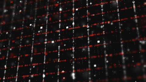 4k Digital Coding Data Background Loopable Stock Footage Video (100% ...