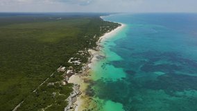 Vacations in Tulum Beach drone videos