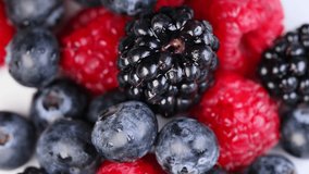 a fresh mix of berries close up