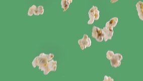 Popping Popcorn Flying and Falling Isolated on ChromaKey Background - Powered by Shutterstock - Get 15% off with code: PIKWIZARD15