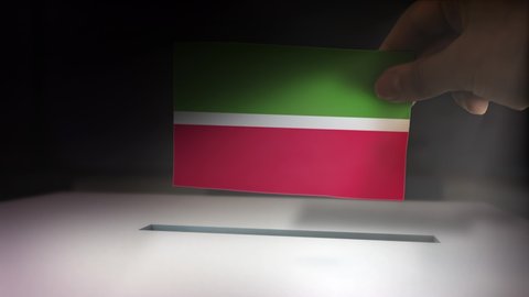 Compositing Hand Voting To Flag OF Tatars tan