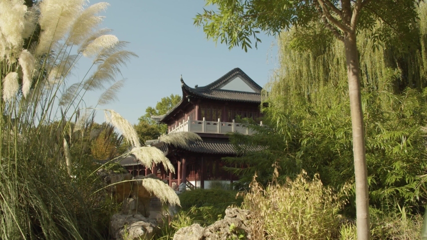 Chinese Garden with Beautiful Tee House, Luisenpark Mannheim 