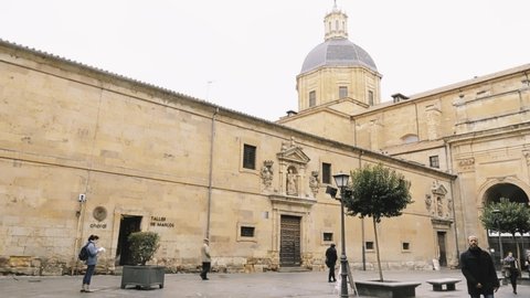 SALAMANCA, SPAIN - DECEMBER 9 2017: Agustinas convent and the Pur??sima church form a cloistered convent complex located in the historic center of the city of Salamanca.