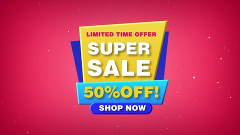Super Sale Shop Now 50% OFF Limited time offer 4k 60fps