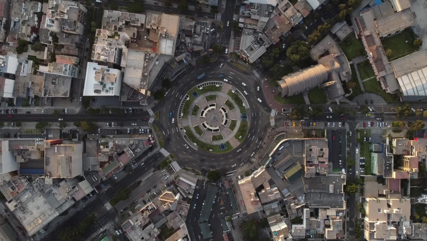 The Gutierrez oval seen from a drone, very crowded place located in the district of Miraflores in Lima, Peru Royalty-Free Stock Footage #1070833645