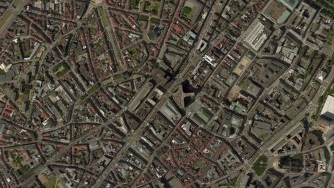 Earth Zoom on Brussels City - Belgium