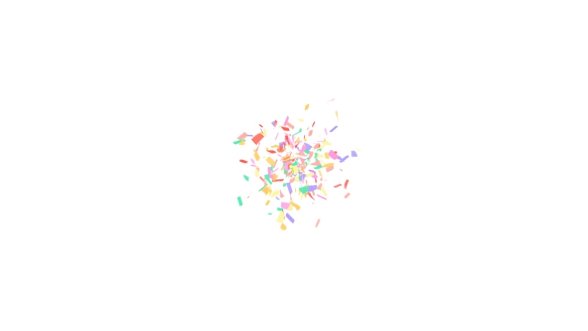 Center Explosion Confetti Particles Pack on a White Background with Luma Matte Channel. | Shutterstock HD Video #1070838136